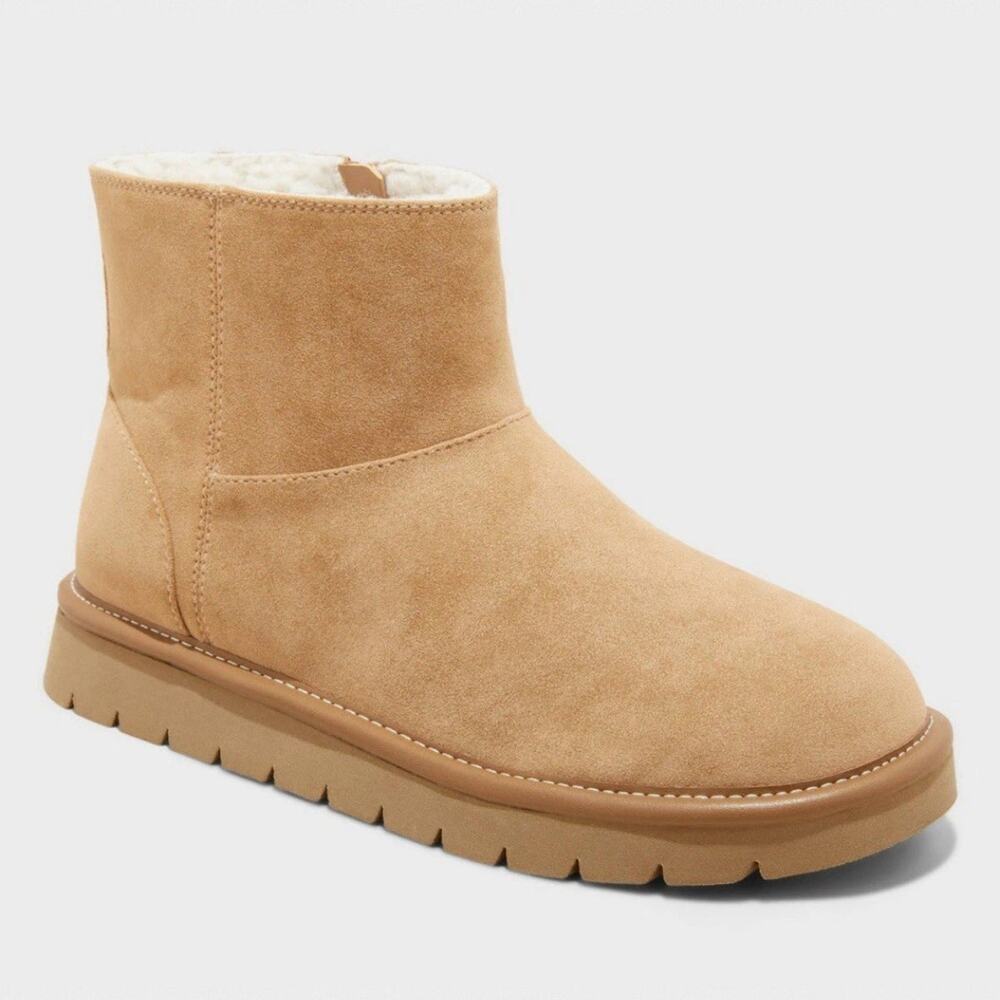 Universal Thread Womens May Microsuede Boots Tan 8 NWT